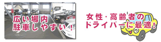 川西駐車場の広い駐車スペース - 普通車から大型車まで対応